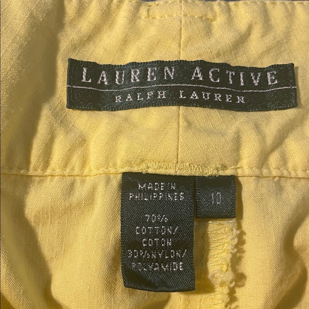 Ralph Lauren Avtive Bright Yellow Cargo Capris - Picture 4 of 6